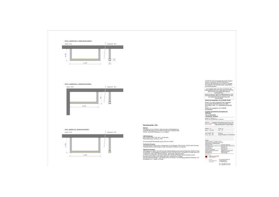 Leitdetail Deckenleuchte LeheL und SoloS