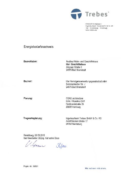 Energiebedarfsnachweis