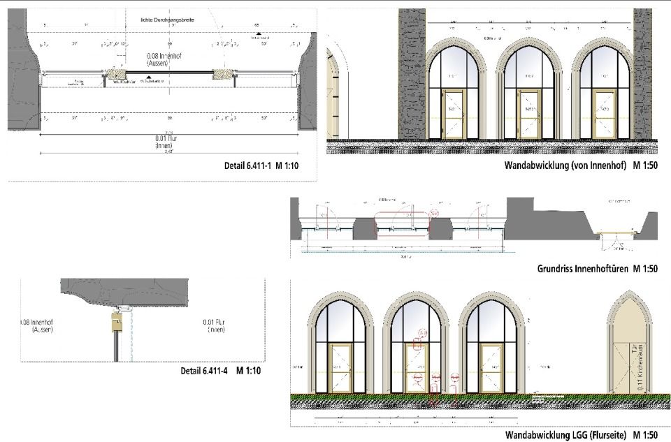 Innenhof Fensterfront