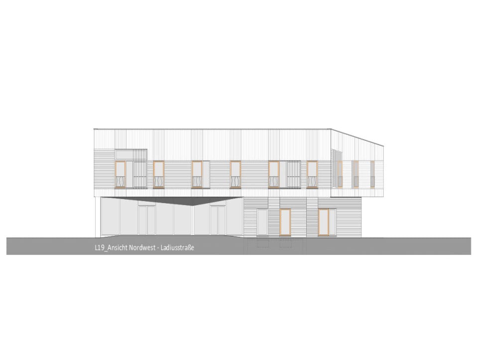 L19_Ansicht Nordwest_Ladiusstraße/Eingang