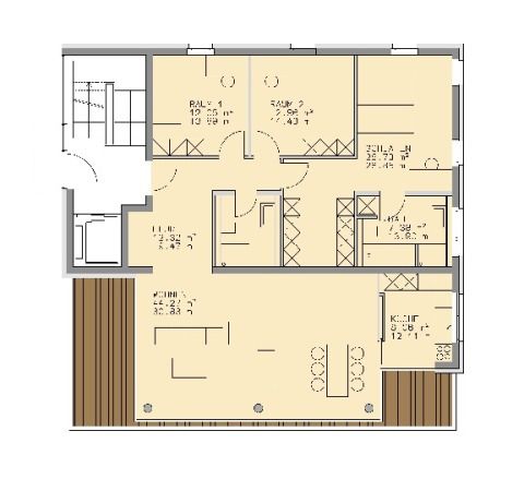 Wohnen im PIER 78 | Grundriss Wohnungstyp