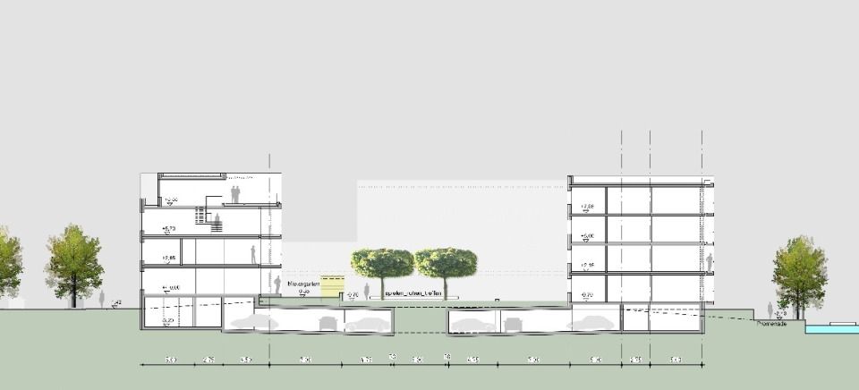 Wohnen im PIER 78 | Schnitt
