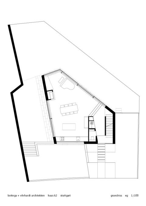 Haus K2 Grundriss EG M 1 | 100