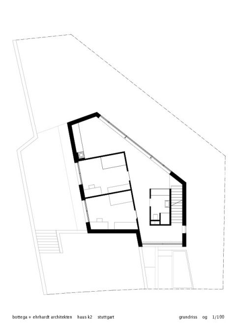 Haus K2 Grundriss OG M 1 | 100