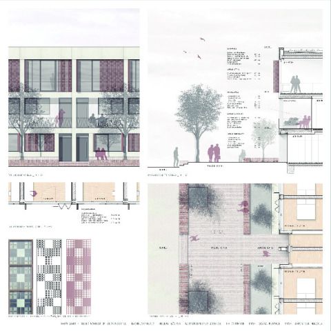 Detailausschnitt Wohnungen Neubau