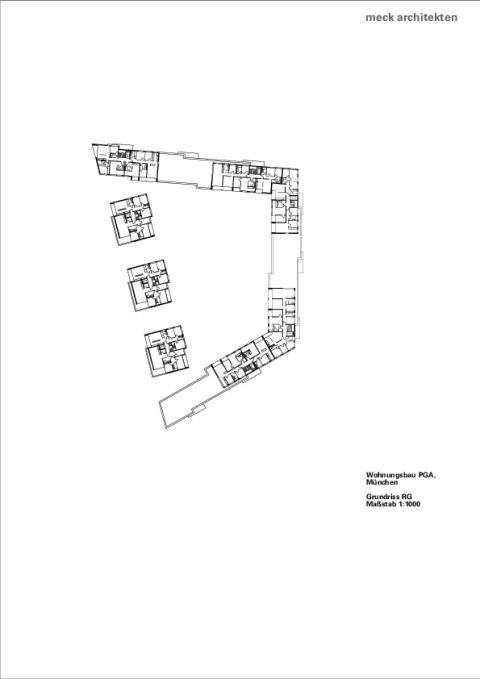 Grundriss Dachgeschoss M 1:1000