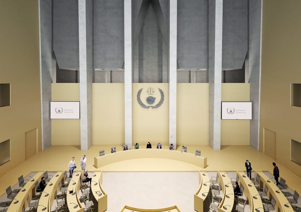 Sitzungssaal des Internationalen Klimagerichtshofes