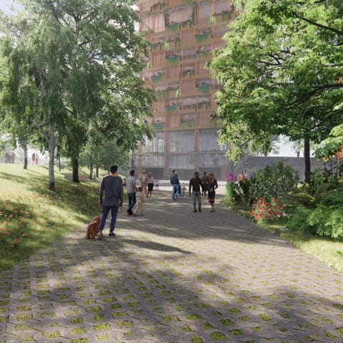 „Up to 10“ - ein urbanes Holzhochhaus für die IBA 2027