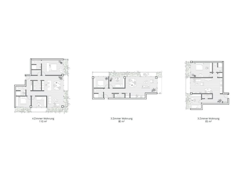 Grundrisse Wohnungsmix