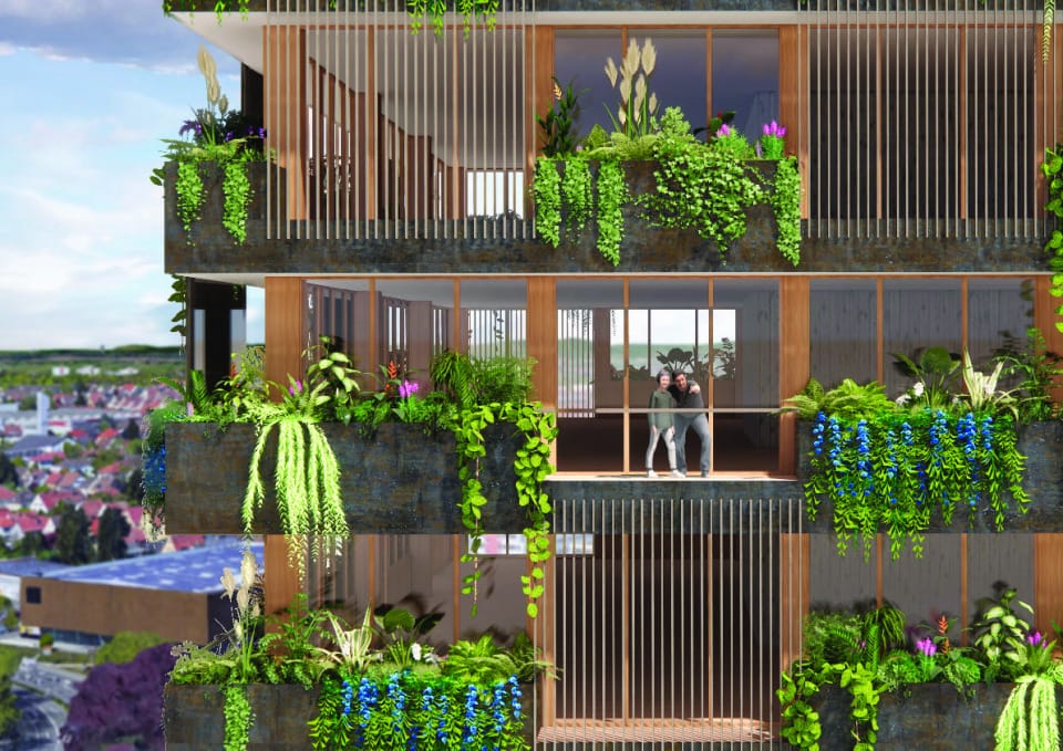 Fassade gealtert
