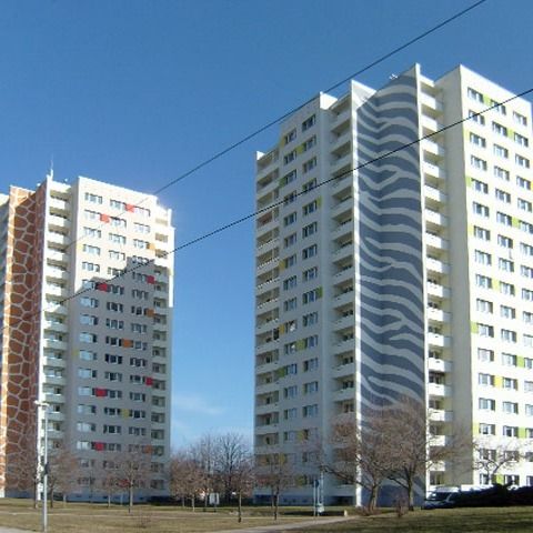 Fassadengestaltung Hochhäuser am Roten Berg, Erfurt