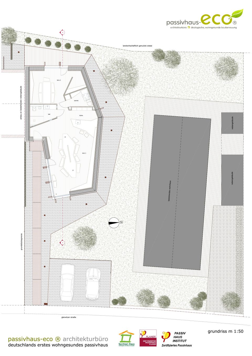 Wohngesundes Passivhaus | ARCHITEKTURBÜRO - Grundriss m 1:50