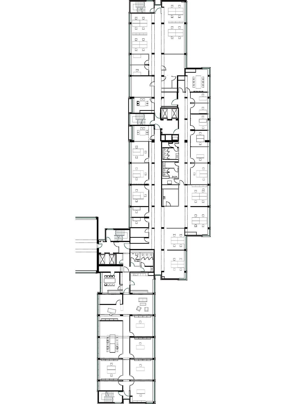 Grundriss Regelgeschoss Büro