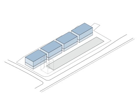 Diagramm 3: Vier Gebäude
