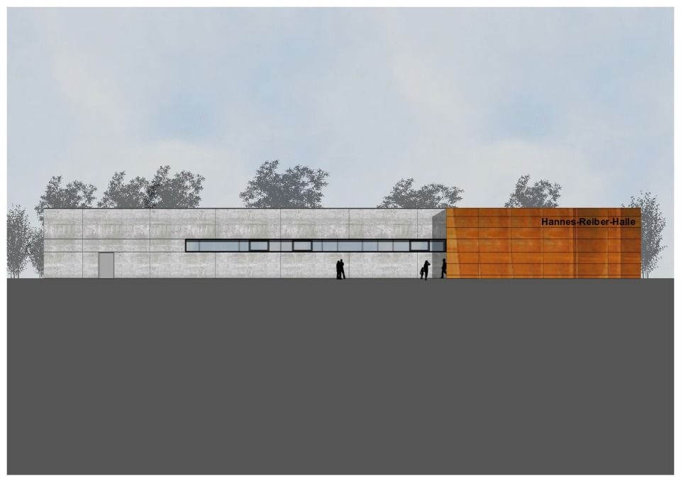 Hannes-Reiber-Halle Ansicht Eingangssituation