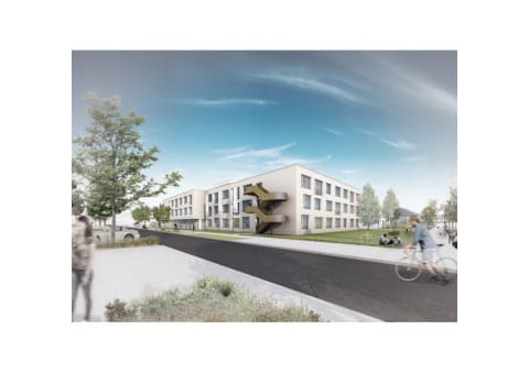 Rendering Moderne Neukonzeption des Pflegeheims Dettingen