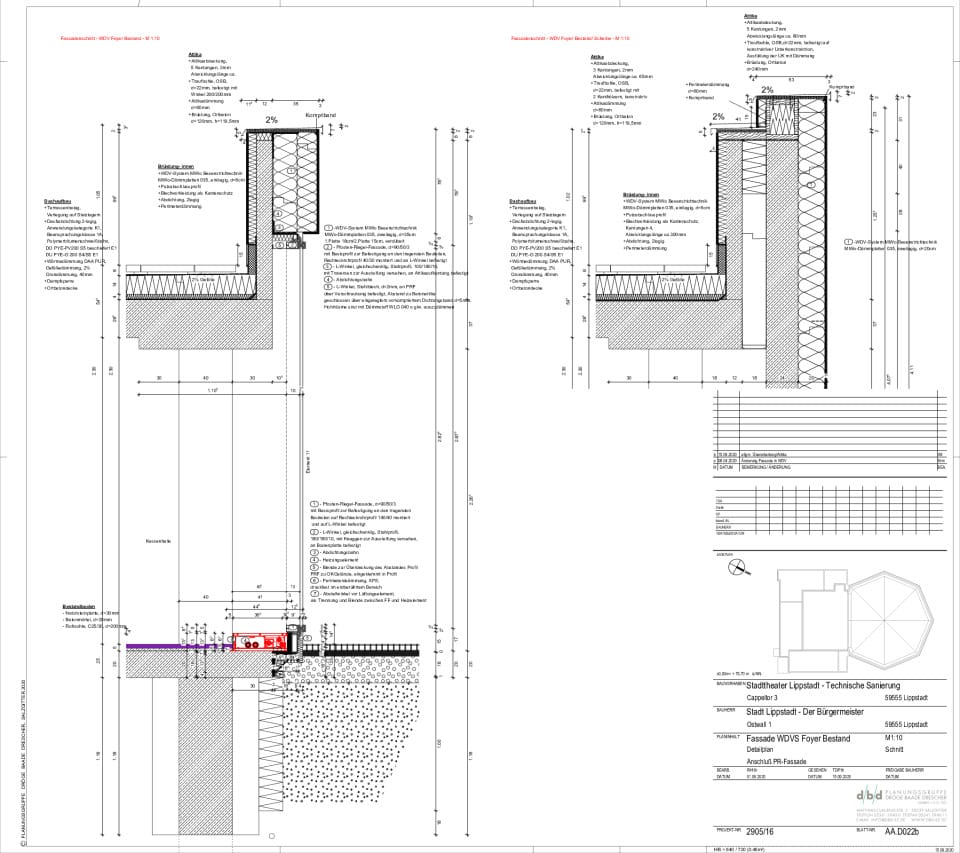Fassade WDVS Foyer Bestand