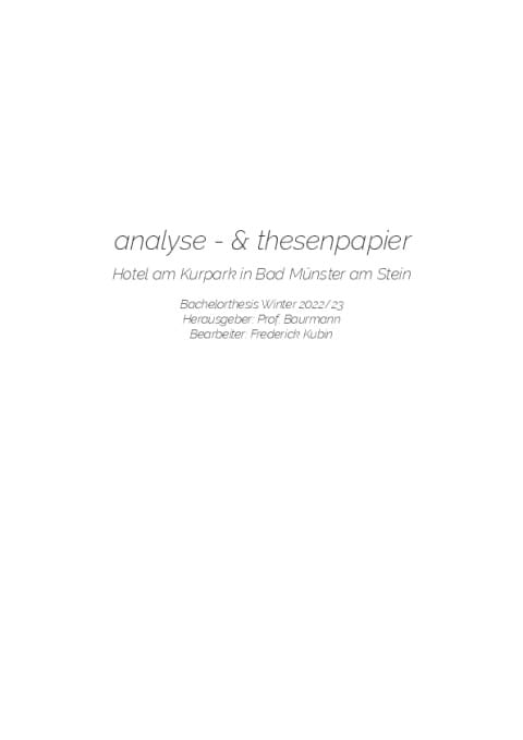 Analyse- & Thesenpapier