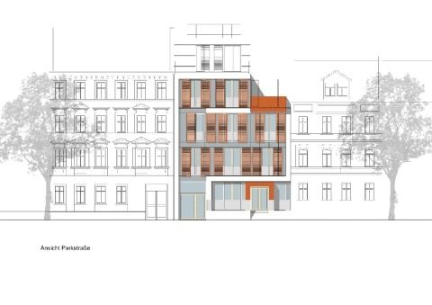 Fassadenansicht Stadthaus Parkstraße