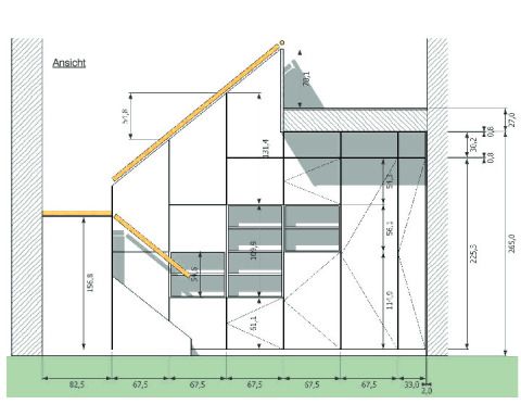 Treppenschrank