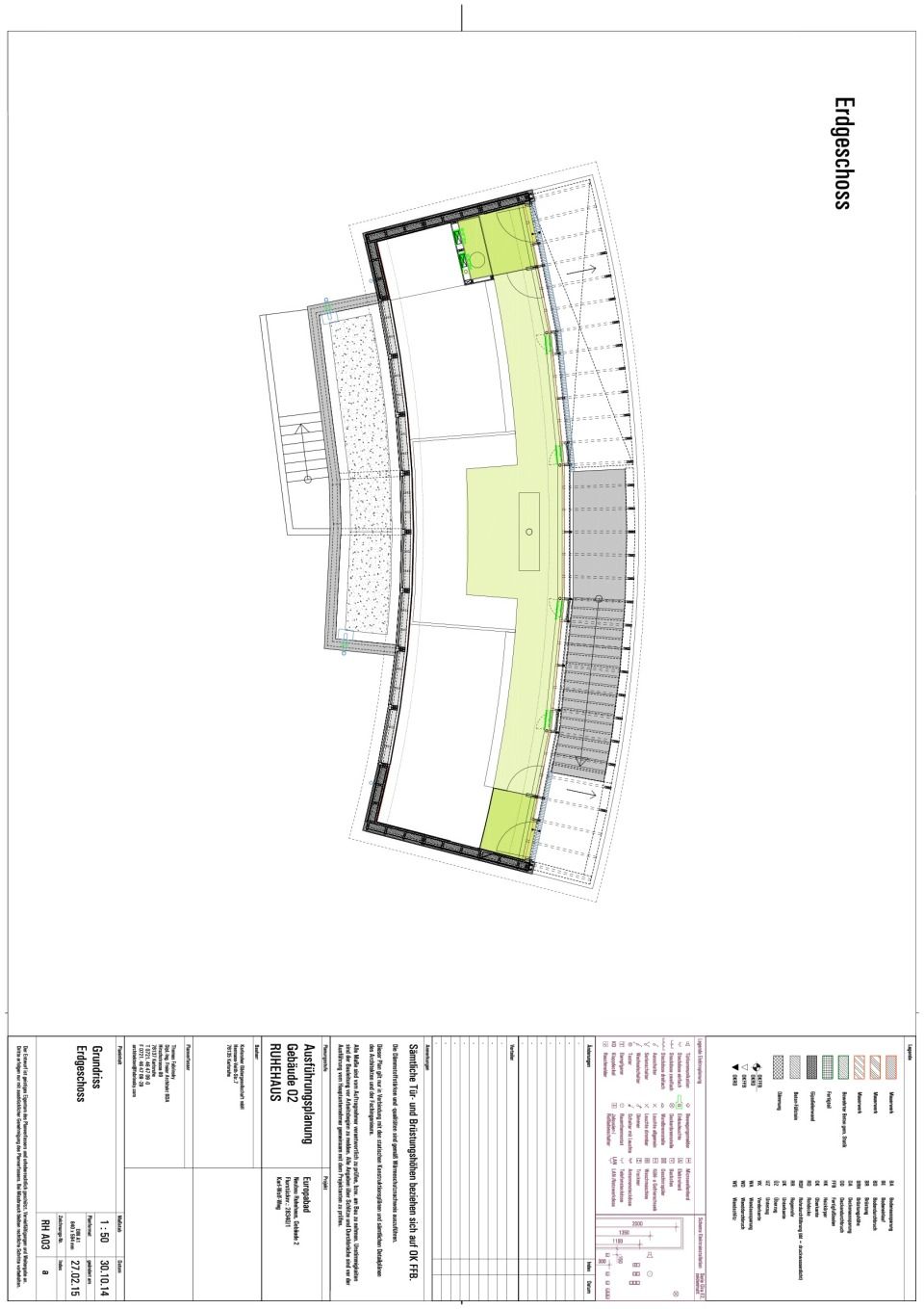 Fabrinsky Grundriss Europabad Karlsruhe Ruhehaus