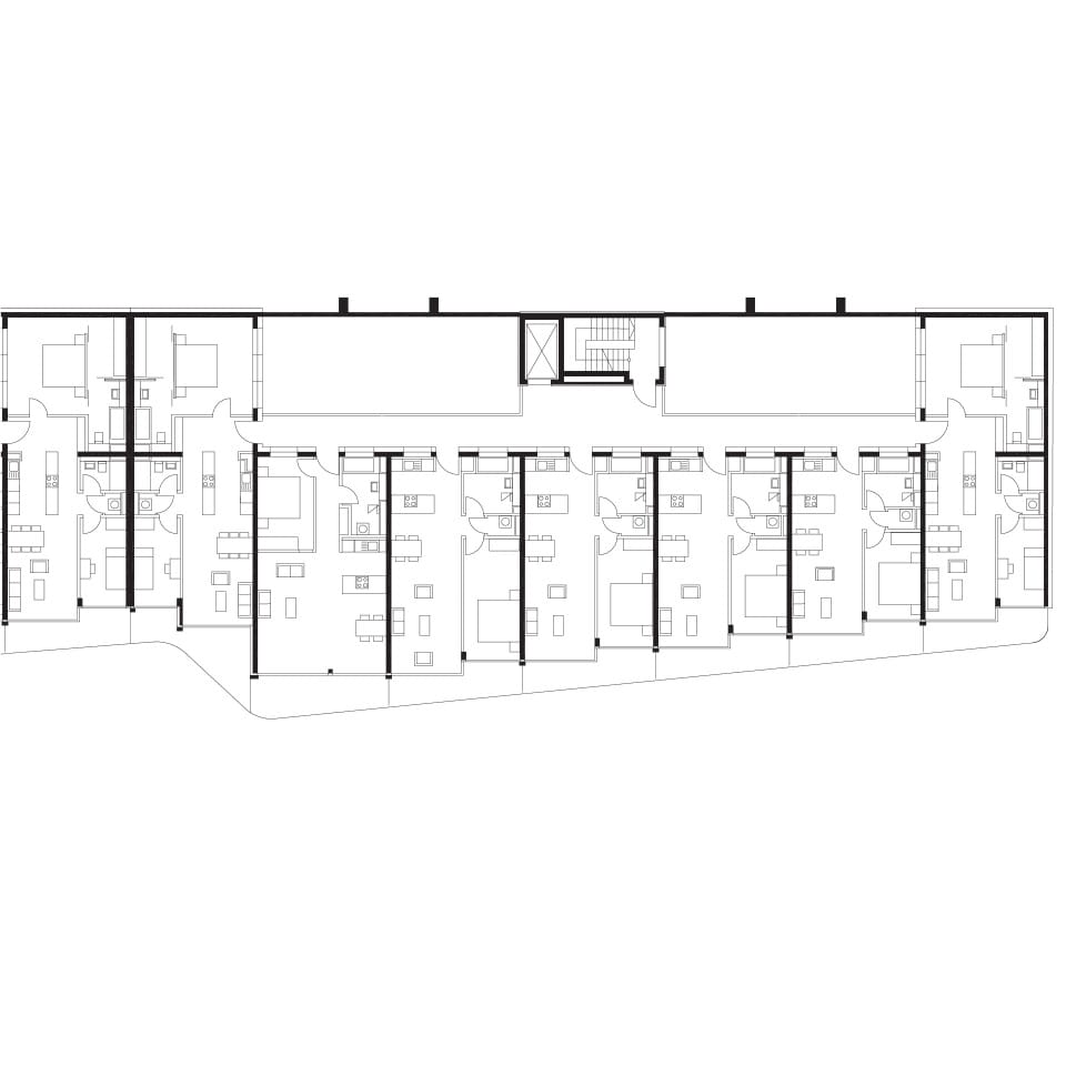 Grundriss 2. OG Ausschnitt Haus 3 &4