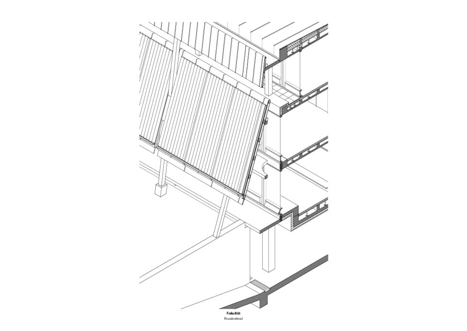 Fakultät — Fassadendetail