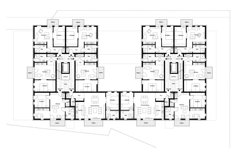 Grundriss 1.OG - 3.OG