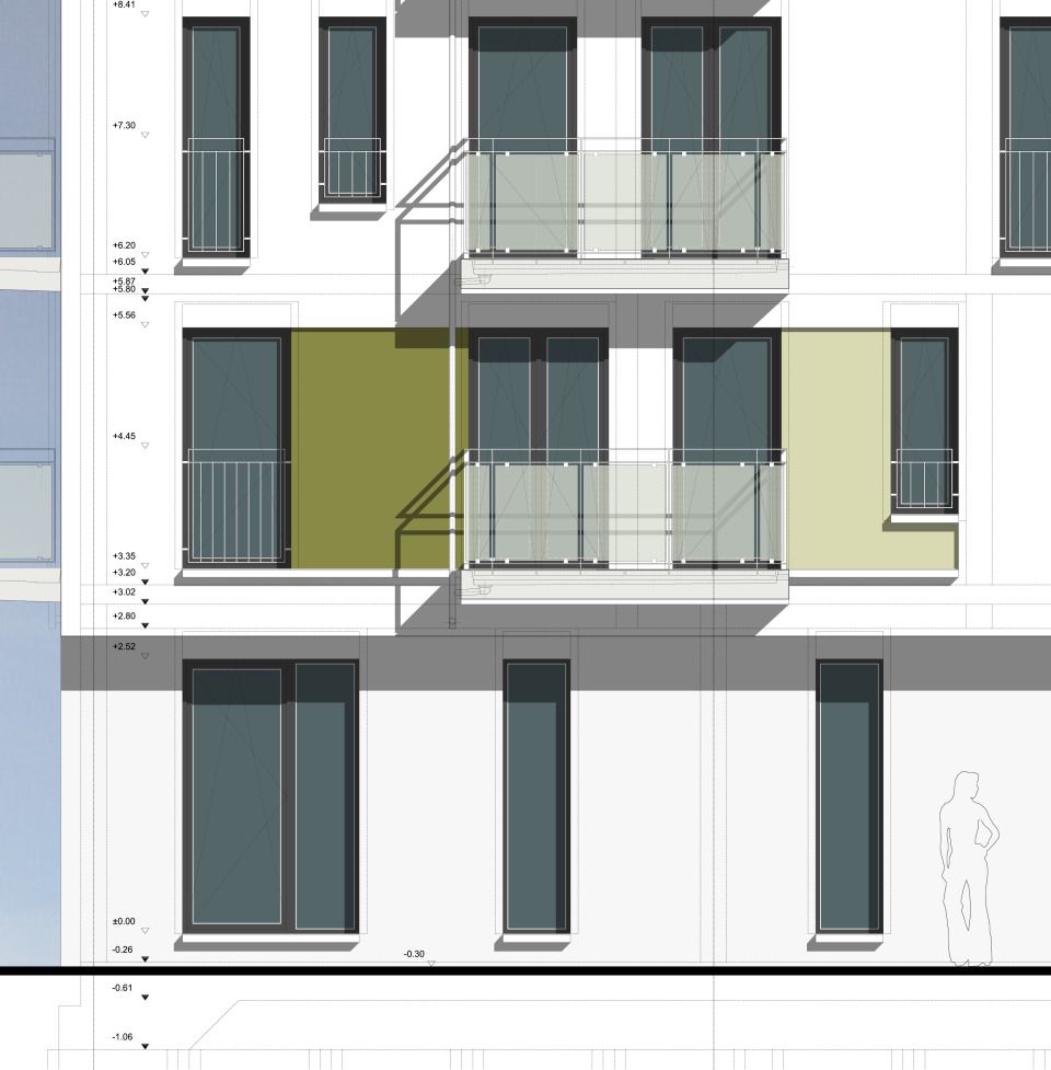 Detail der Fassade