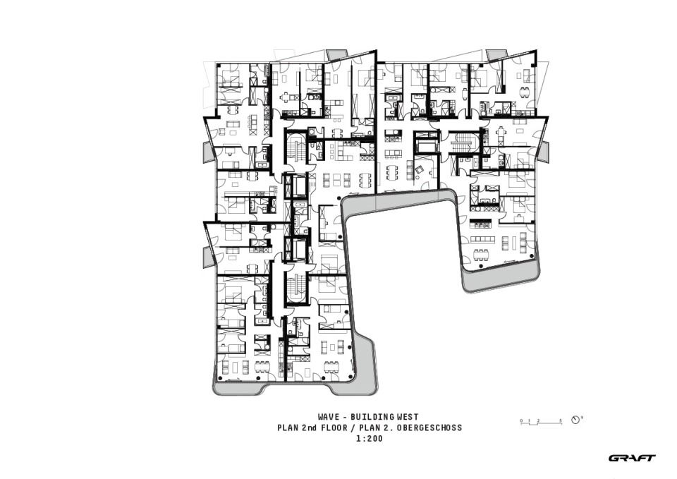 Grundriss 2. OG / Gebäude West
