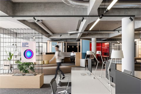 Rendering 1. OG Coworking Bereich