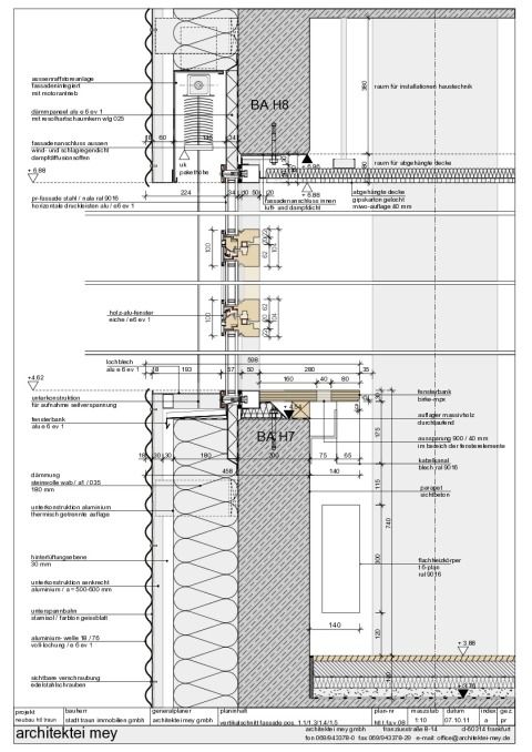 konstruktionsdetails fassade