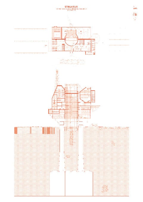 Grundriss Living, Research, Cultivation Deck 3 + Schnitt A-A