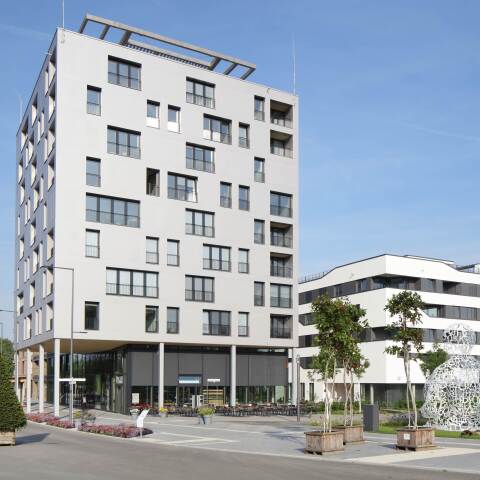 SKAIO - Holzhybridbauweise mit Aluminiumfassade