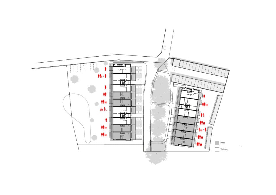 Lageplan mit Bewohner