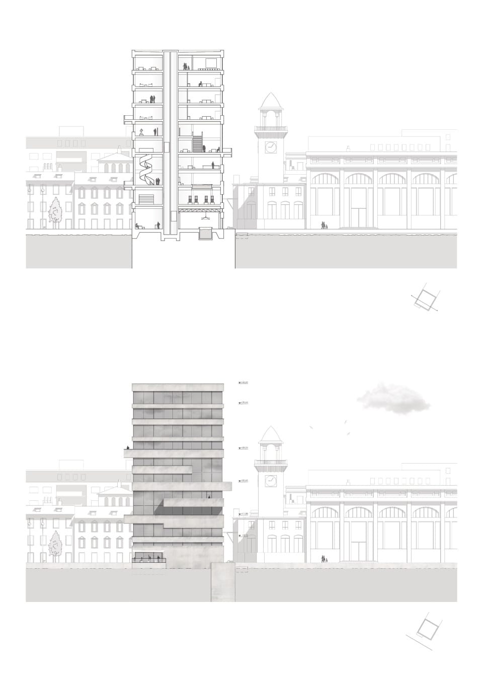 Schnitt & Ansicht CC - Trieste