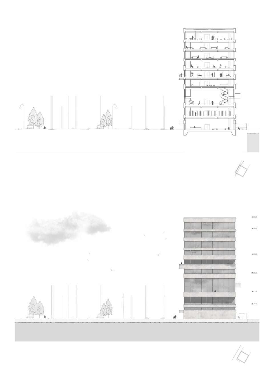 Schnitt & Ansicht BB - Trieste