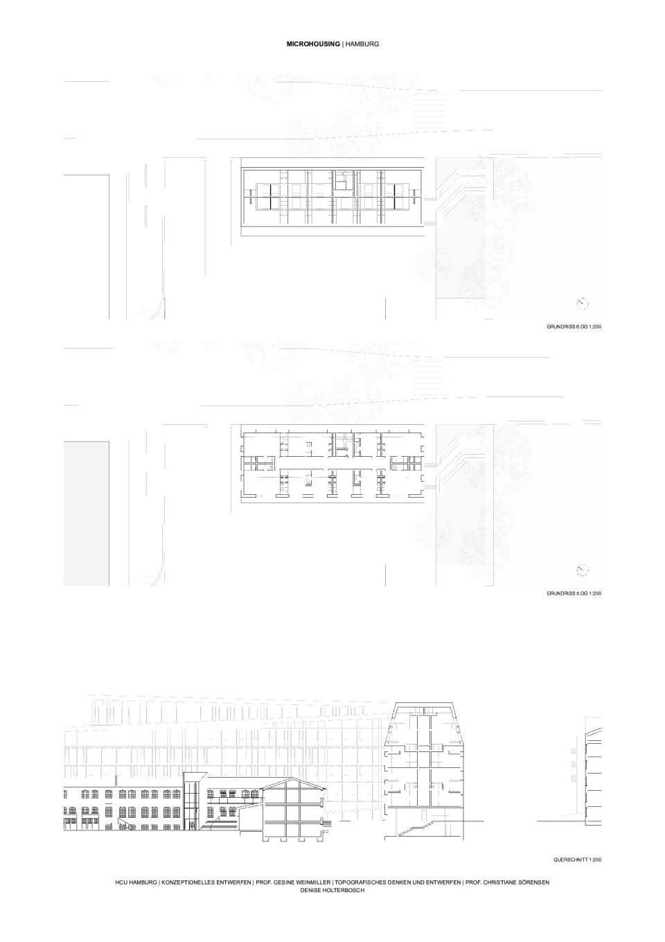 Grundrisse und Ansicht