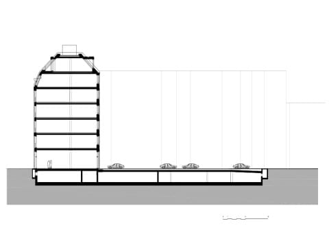 Schnitt Bauteil 1, Seestraße 66, Berlin