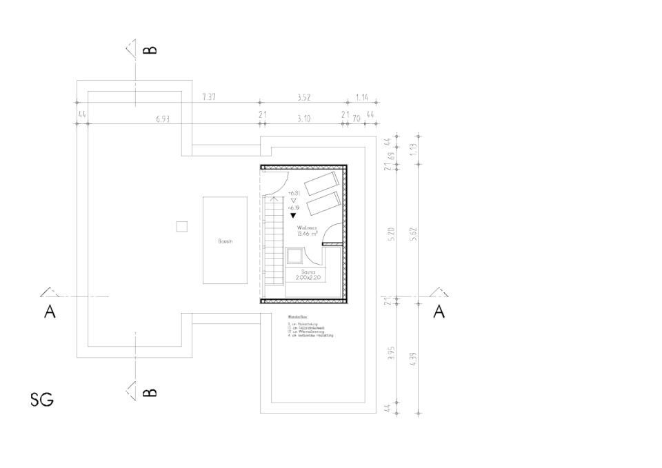 Staffelgeschoss mit Wellnessbereich und Dachterrasse