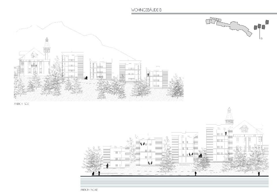 Wohngebäude B - Ansichten