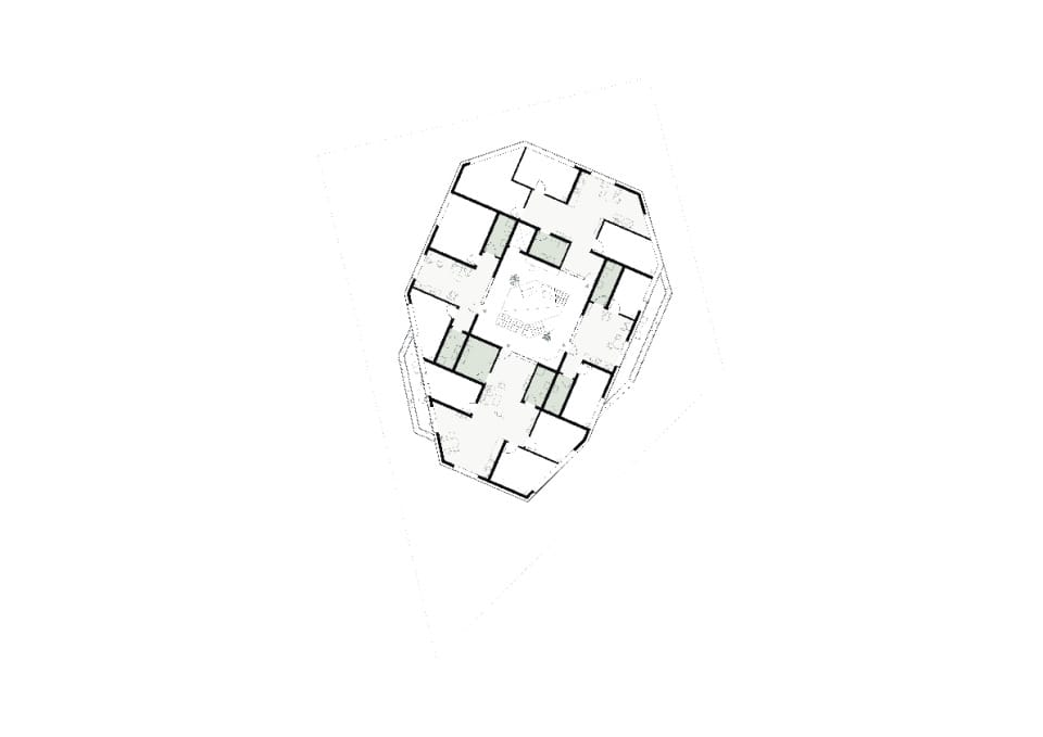 2. Regelgeschoss - Grundriss (2.OG, 5.OG)