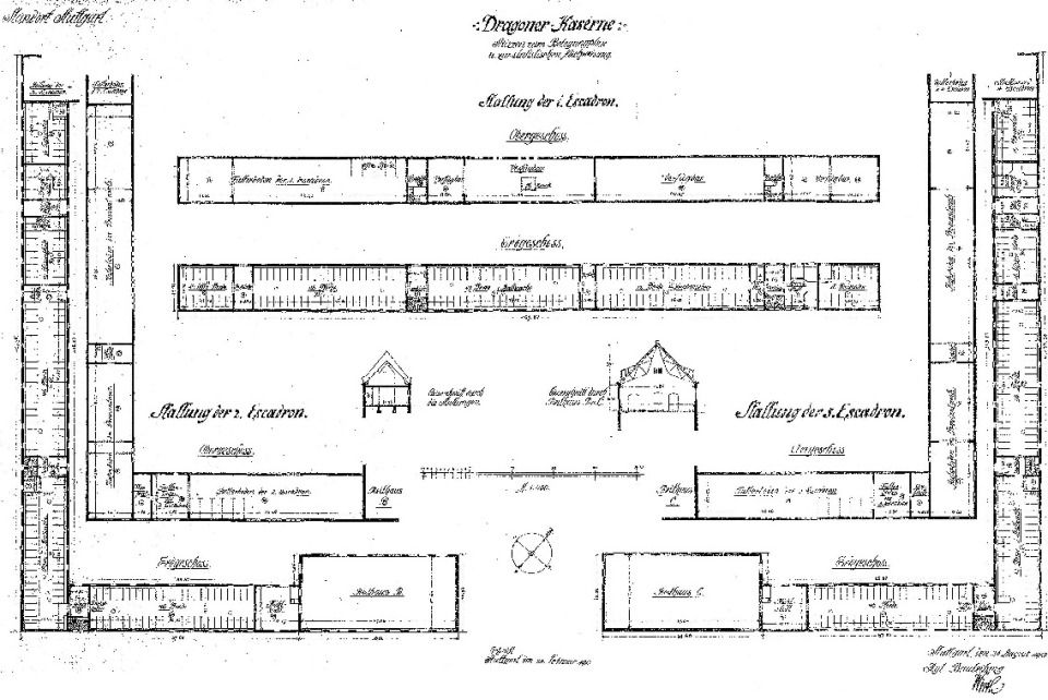 Historischer Bauplan