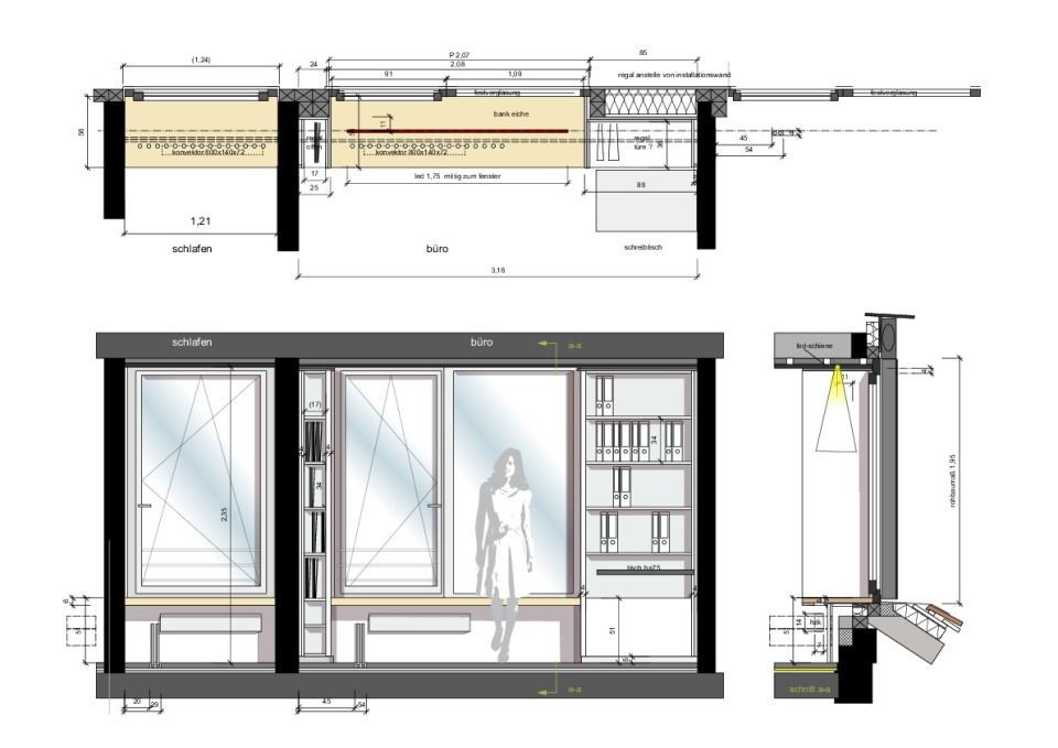 Ansicht Schrank Büro