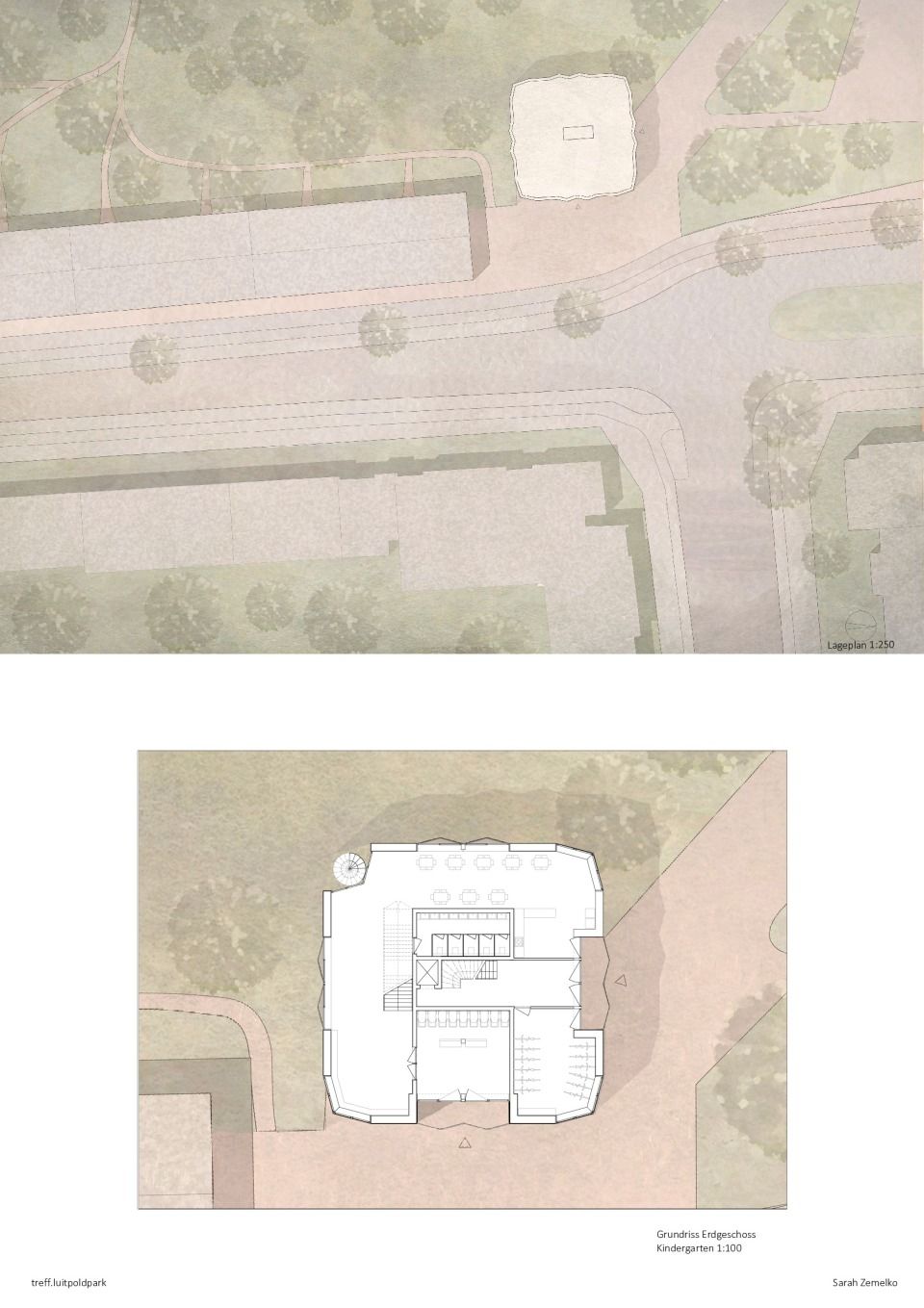 Lageplan + Grundriss EG Kindergarten