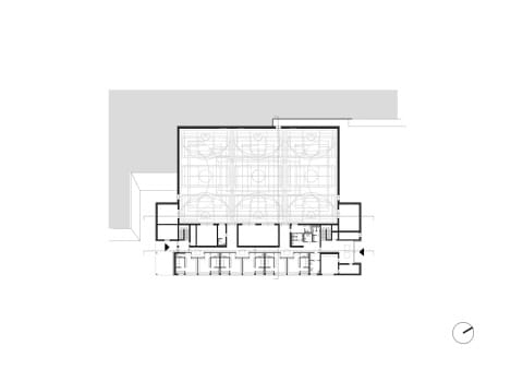 Grundriss Sporthalle EG M 1:500