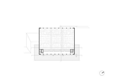 Grundriss Sporthalle OG M 1:500