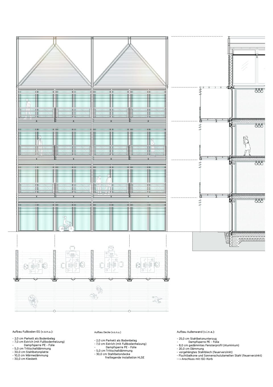 Detailschnitt Fassade