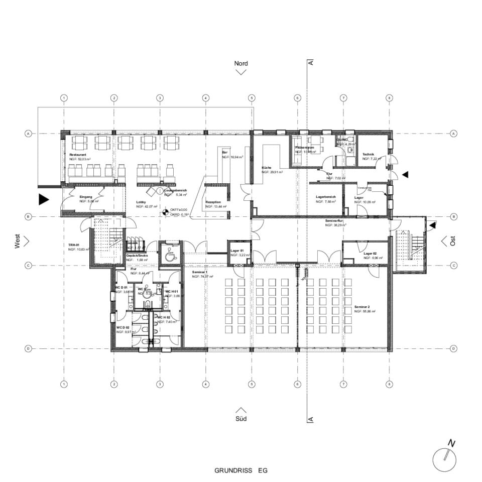 Grundriss EG | Restaurant & Seminarräume
