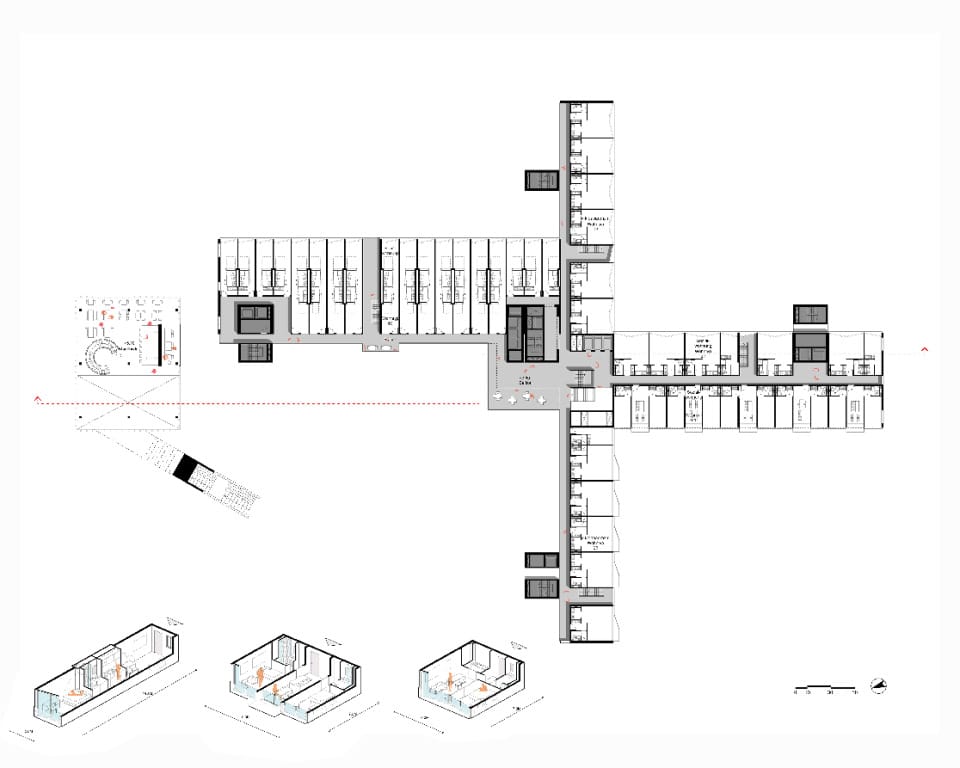 Grundriss_ 1.0 Geschoss(Wohnung)_ Ebene +3.60& Wohntyp